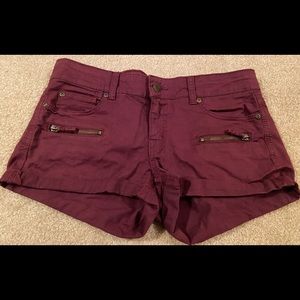 H&M burgundy cargo shorts size 6